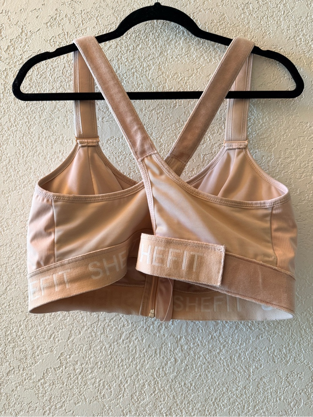 SHEFIT High Impact Front Zipper Adjustable Straps Sports Bra Pink Size 3 Luxe - Picture 4 of 9